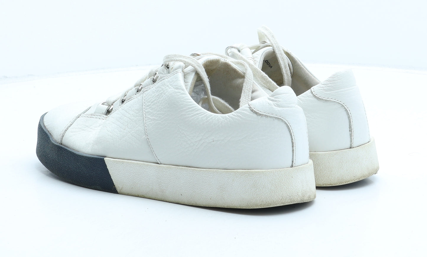Marks and Spencer Mens White Leather Trainer UK 6.5