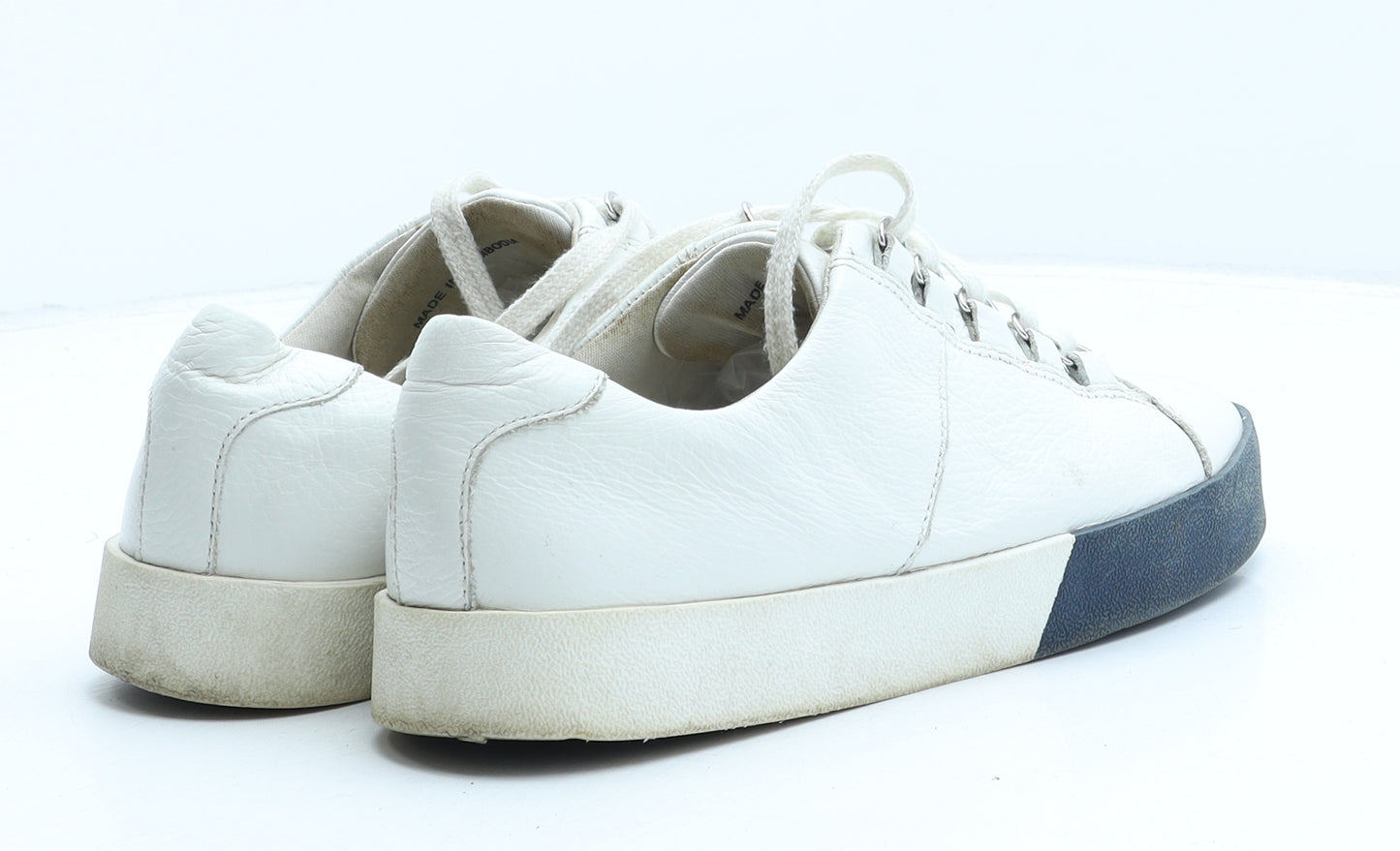 Marks and Spencer Mens White Leather Trainer UK 6.5