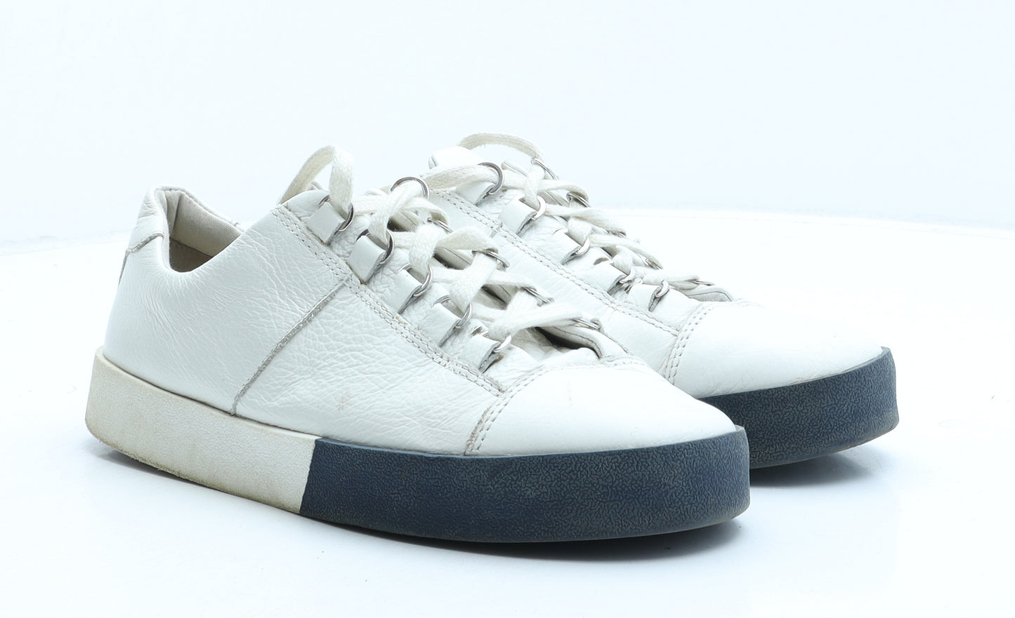 Marks and Spencer Mens White Leather Trainer UK 6.5