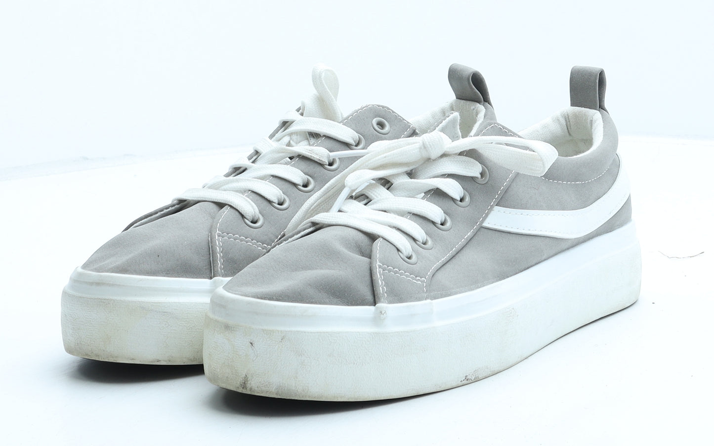 Primark Womens Grey Synthetic Trainer UK 7