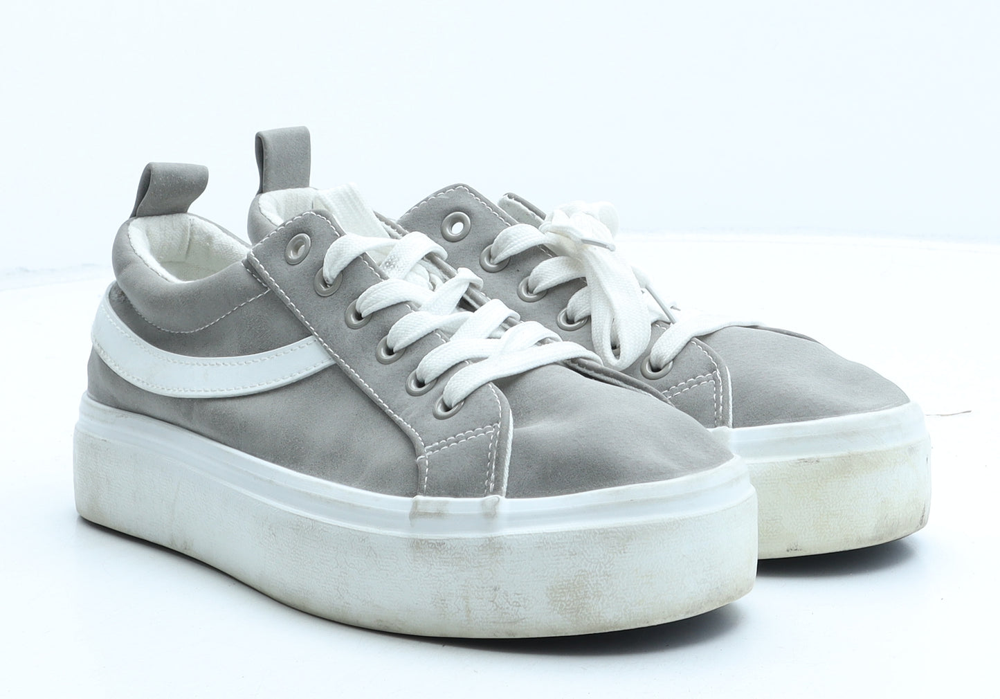 Primark Womens Grey Synthetic Trainer UK 7