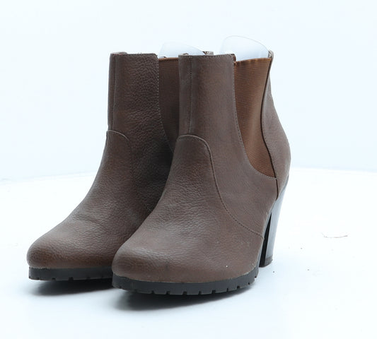 Preworn Womens Brown Polyurethane Chelsea Boot UK 3