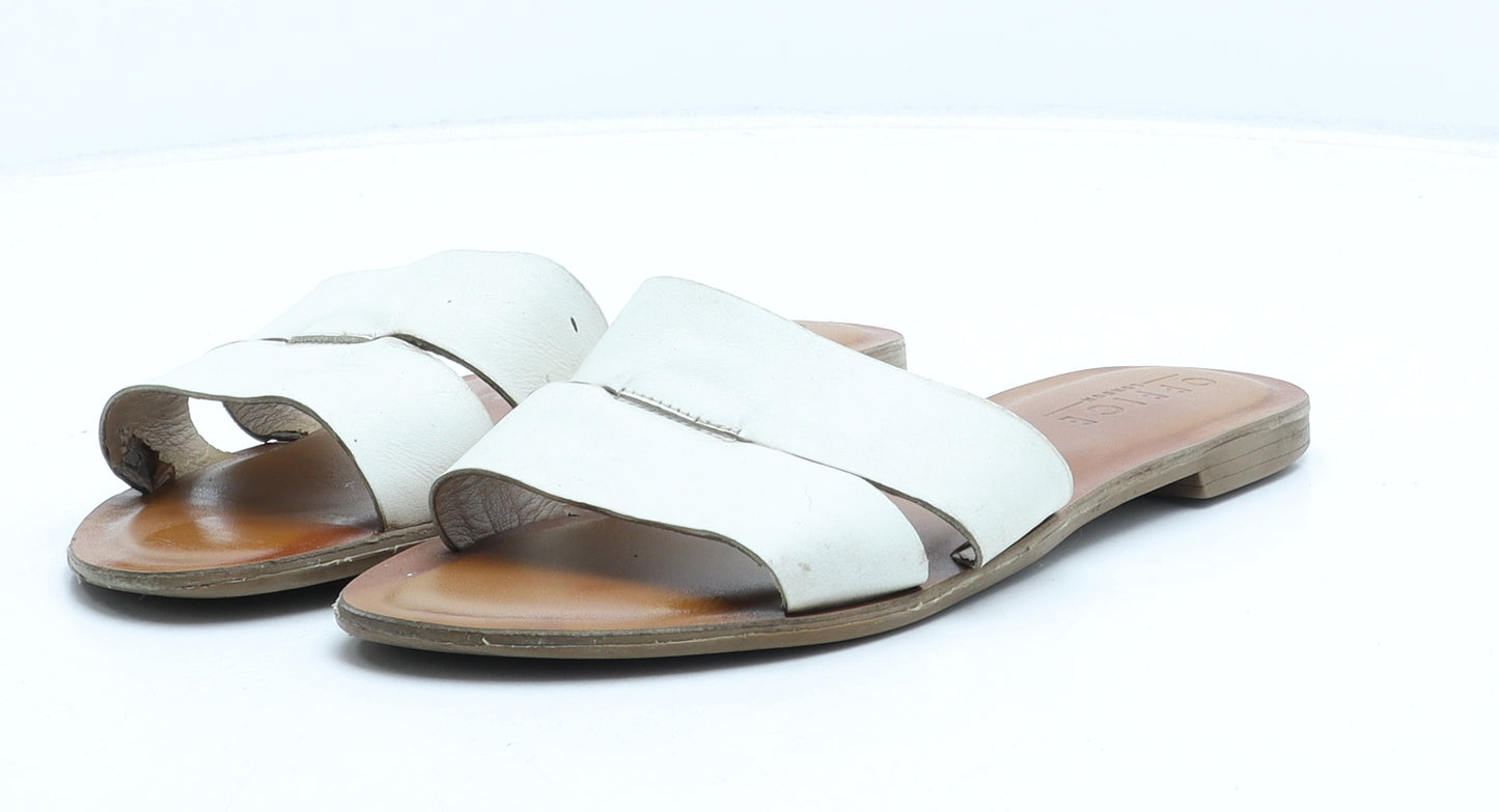 OFFICE Womens White Synthetic Slip On Sandal UK 6 39