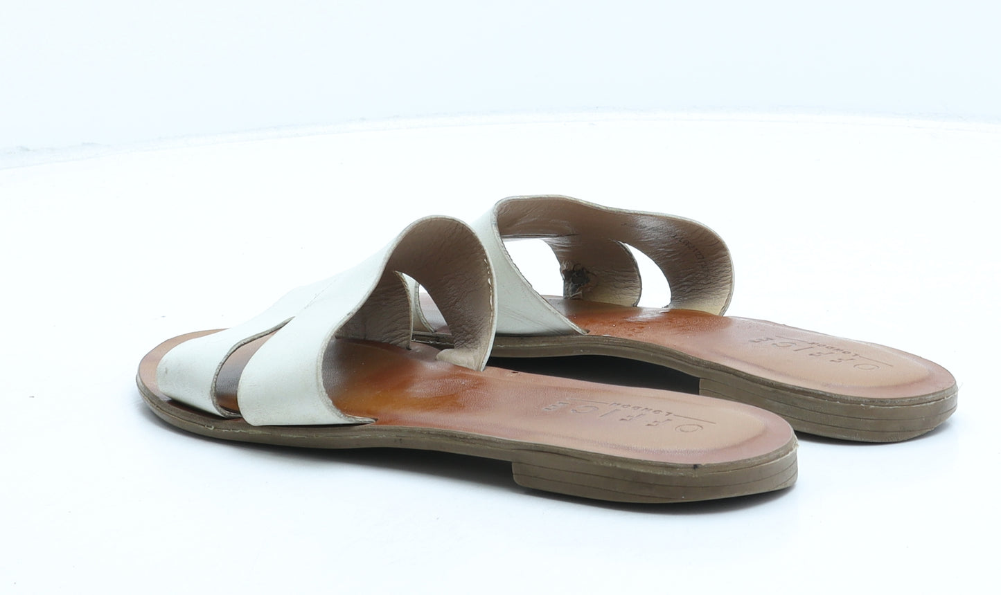 OFFICE Womens White Synthetic Slip On Sandal UK 6 39