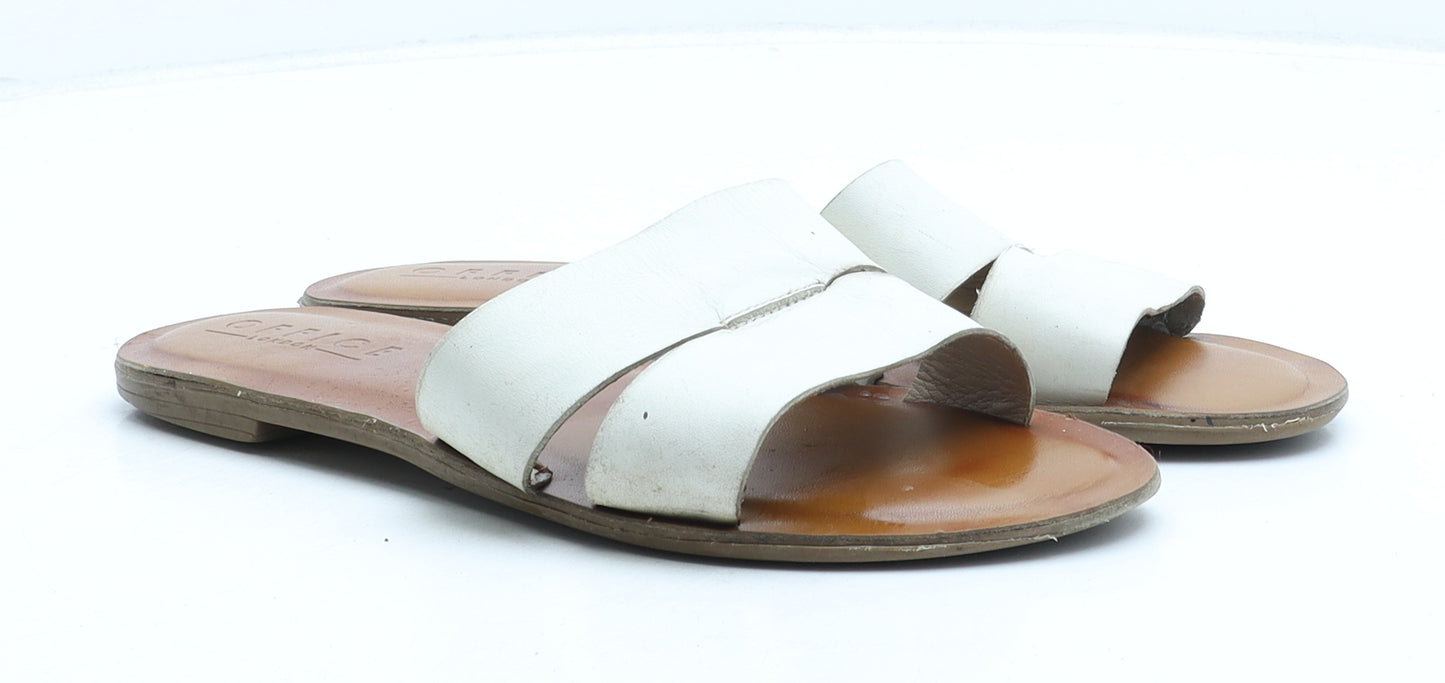 OFFICE Womens White Synthetic Slip On Sandal UK 6 39