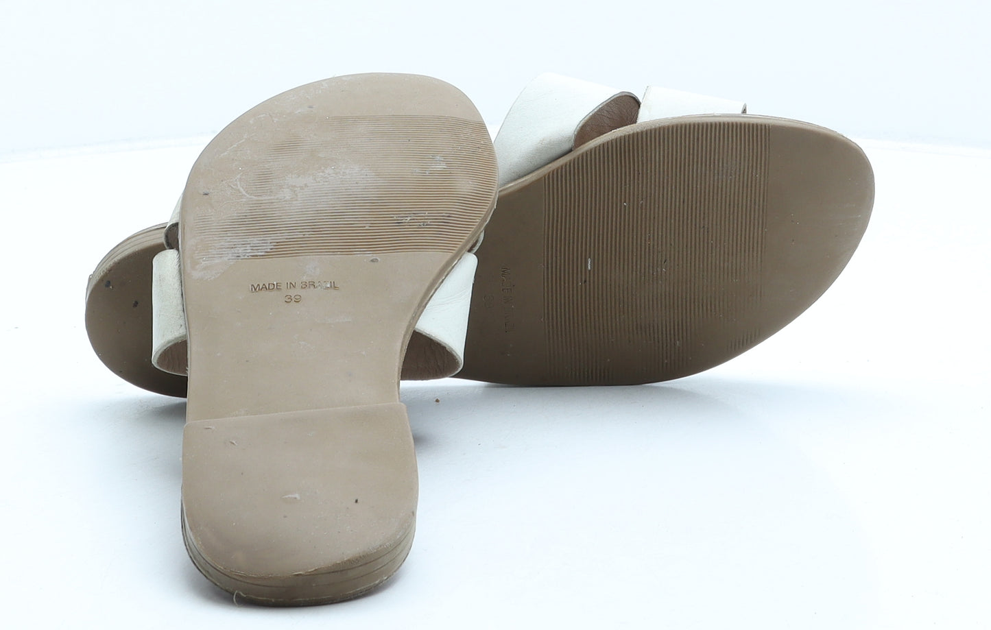 OFFICE Womens White Synthetic Slip On Sandal UK 6 39