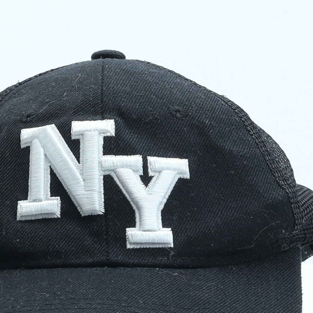 City Gang Mens Black Polyester Trucker Hat One Size - New York