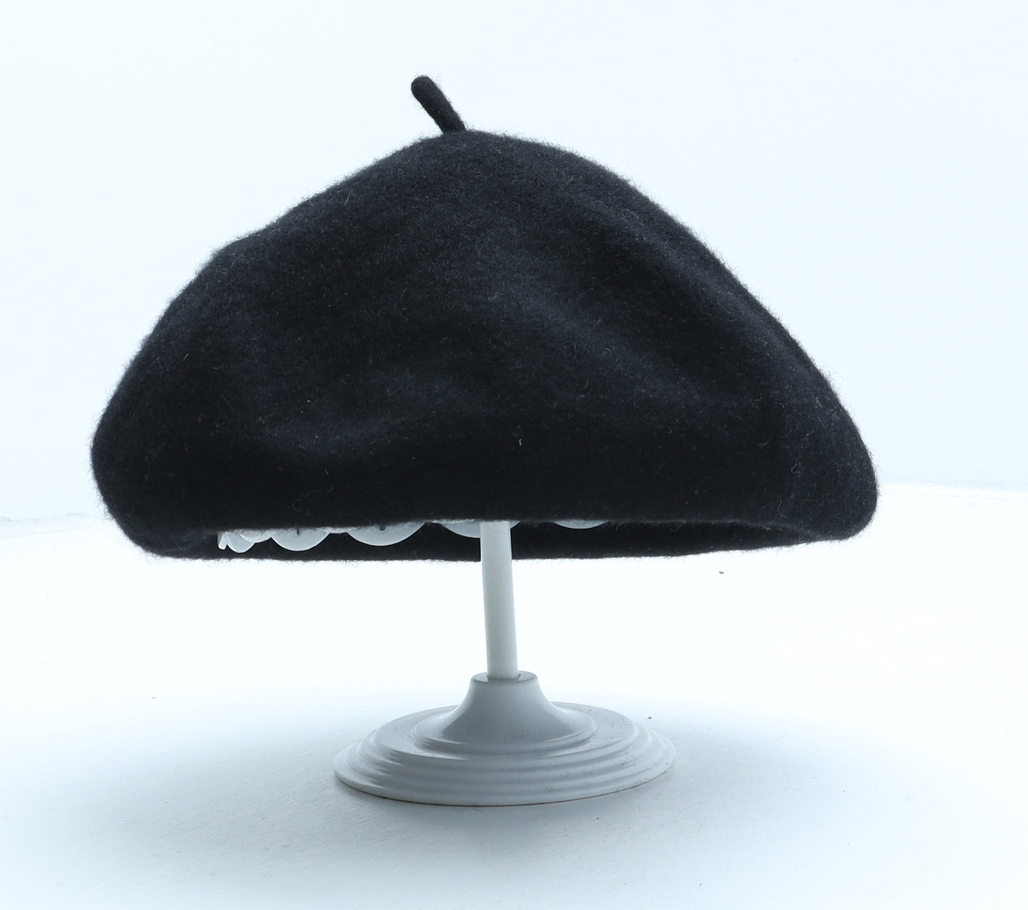 Daniele Meucci Womens Black Wool Beret One Size