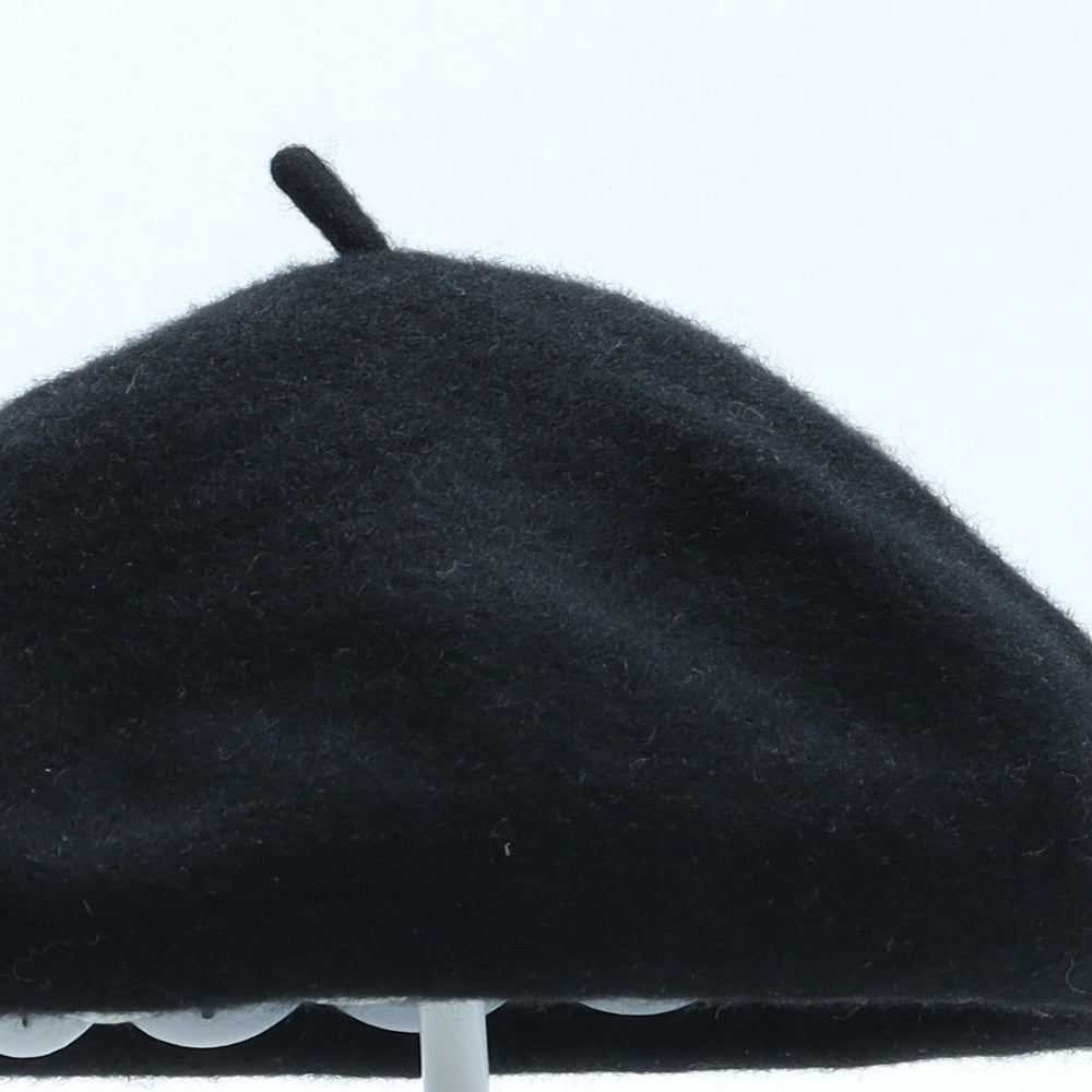 Daniele Meucci Womens Black Wool Beret One Size