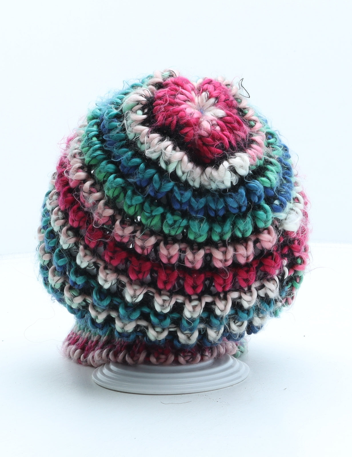 Red Herring Womens Multicoloured Striped Acrylic Beanie One Size