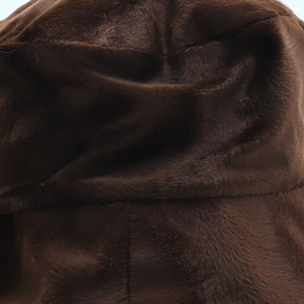 Preworn Womens Brown Polyester Bucket Hat One Size