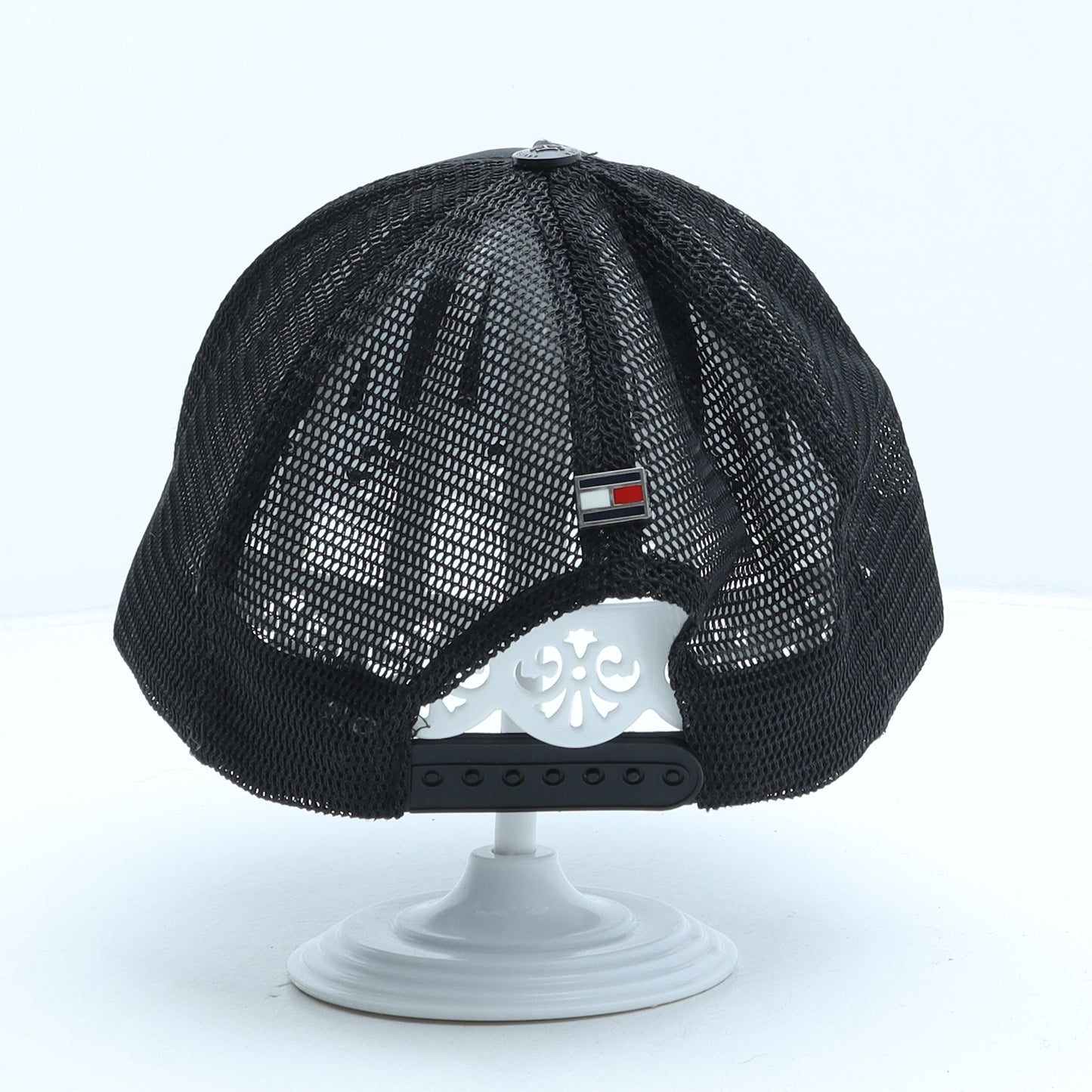 Tommy Hilfiger Mens Black Polyester Trucker Hat One Size