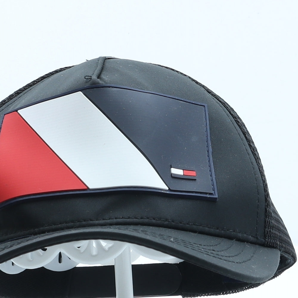 Tommy Hilfiger Mens Black Polyester Trucker Hat One Size