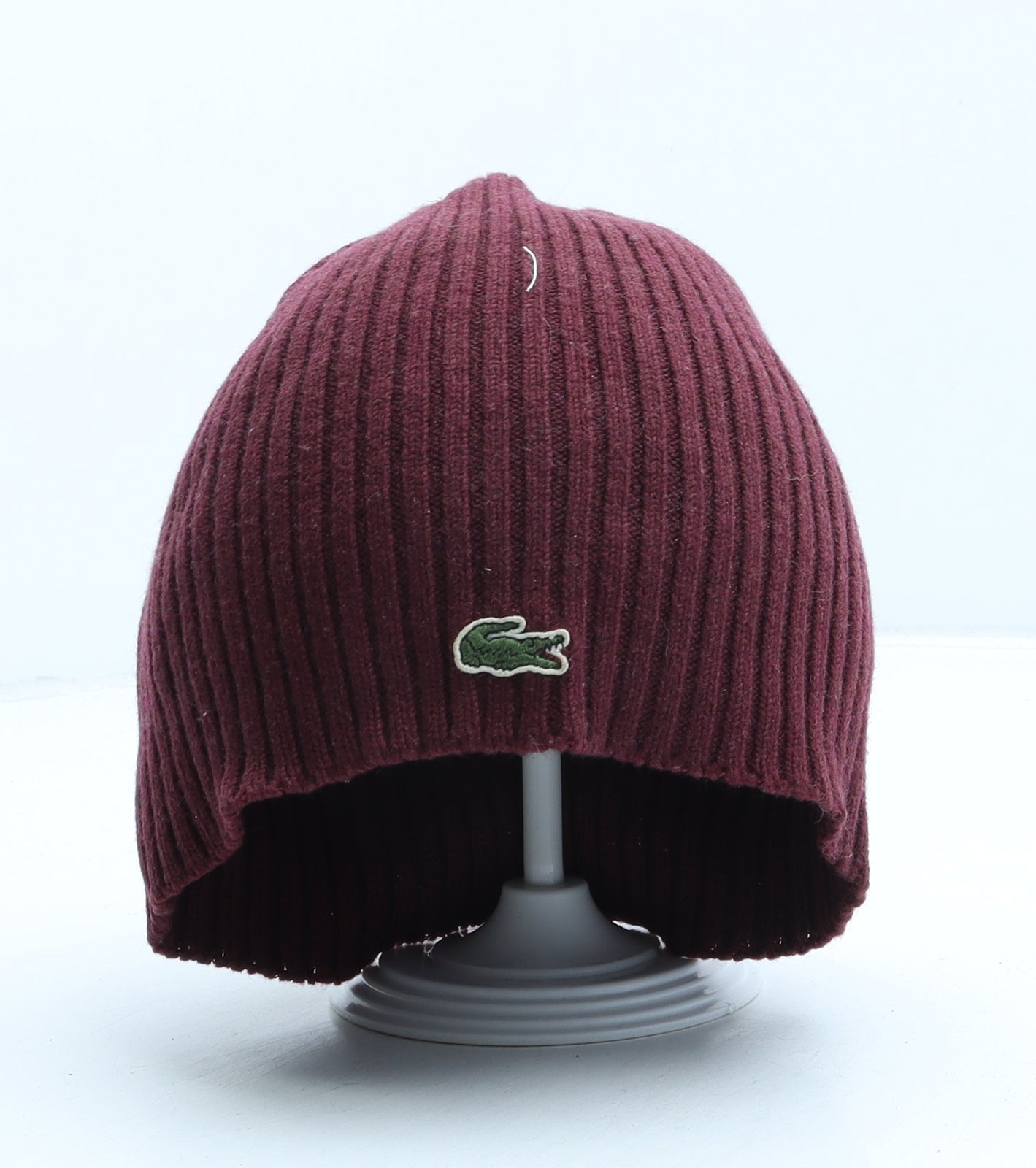 Lacoste Mens Red Wool Beanie One Size