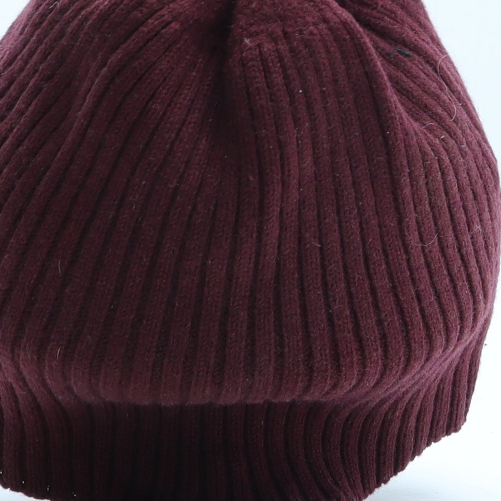Lacoste Mens Red Wool Beanie One Size