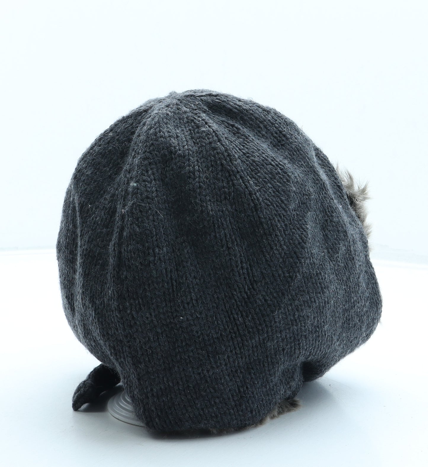 H&M Boys Grey Acrylic Trapper Hat One Size