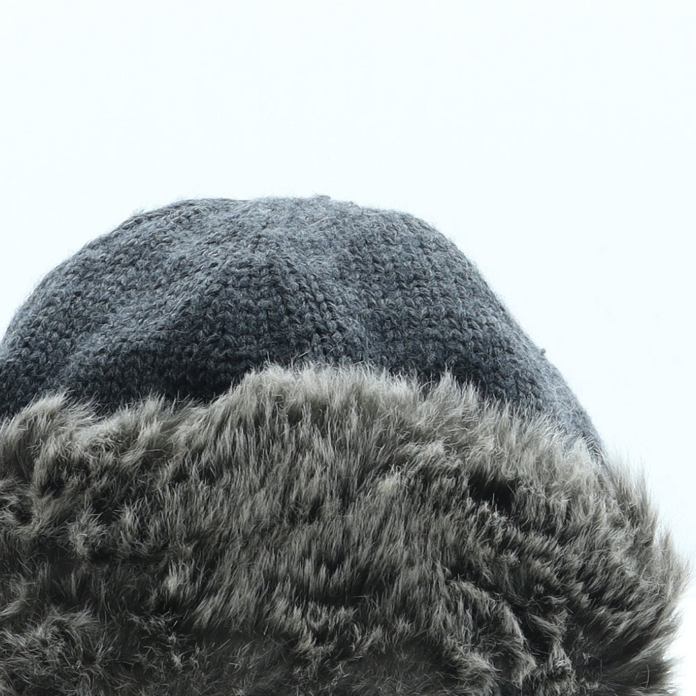 H&M Boys Grey Acrylic Trapper Hat One Size