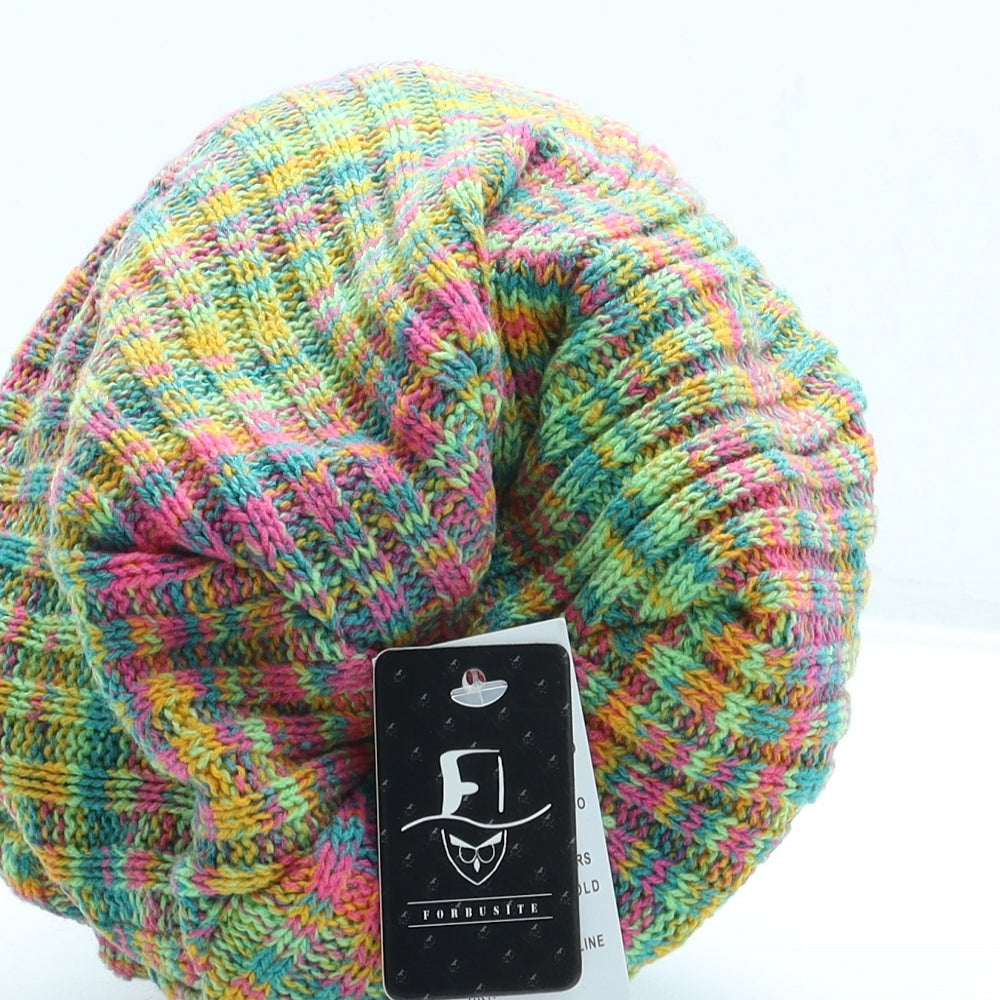 Forbusite Mens Multicoloured Acrylic Beanie One Size