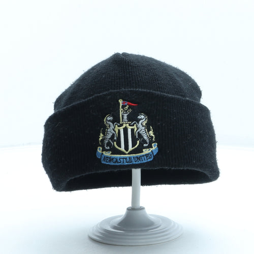 Newcastle United Mens Black Acrylic Beanie One Size