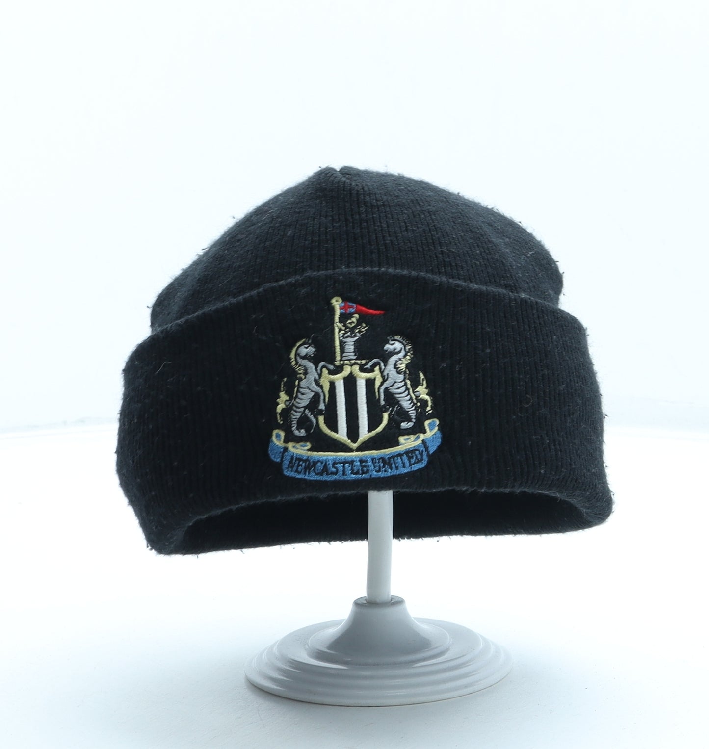 Newcastle United Mens Black Acrylic Beanie One Size