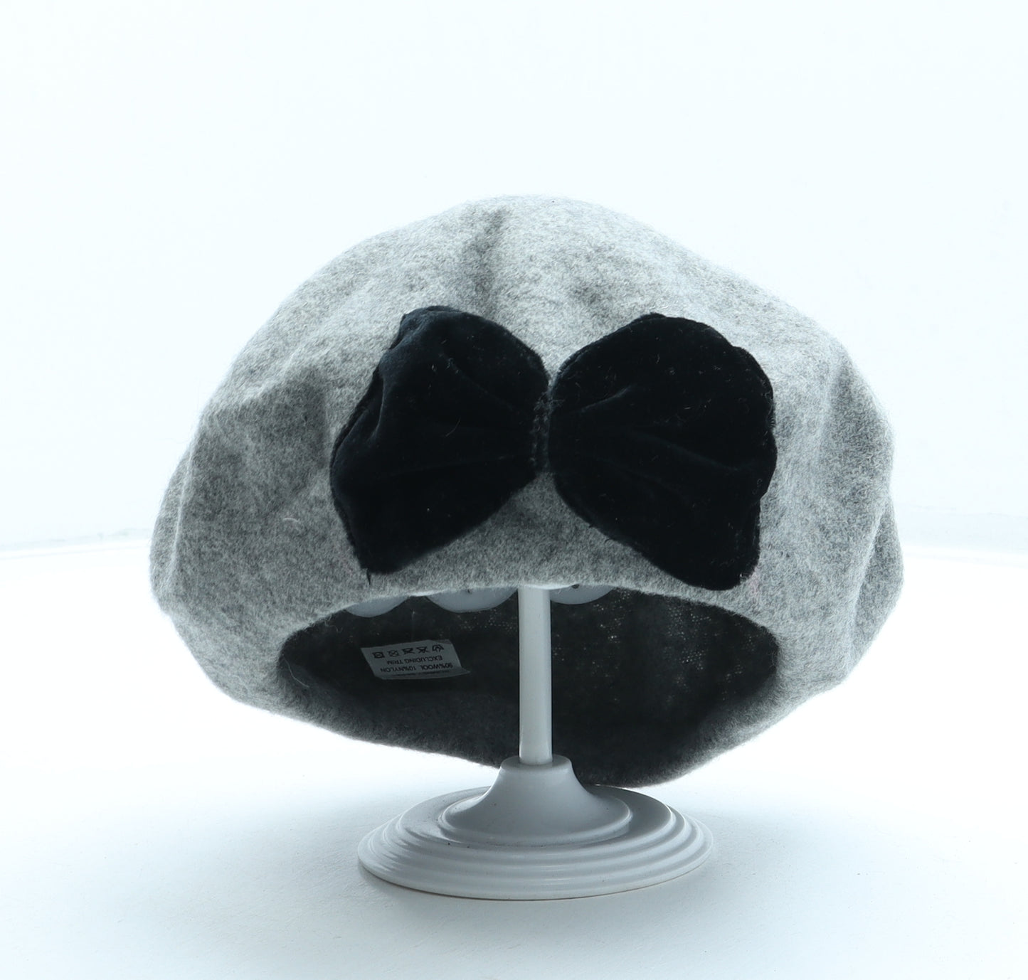 Romney Womens Grey Wool Beret One Size