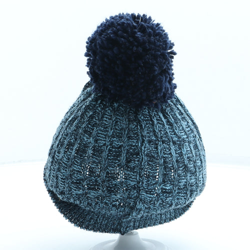 George Boys Blue Acrylic Bobble Hat One Size - Pom Pom