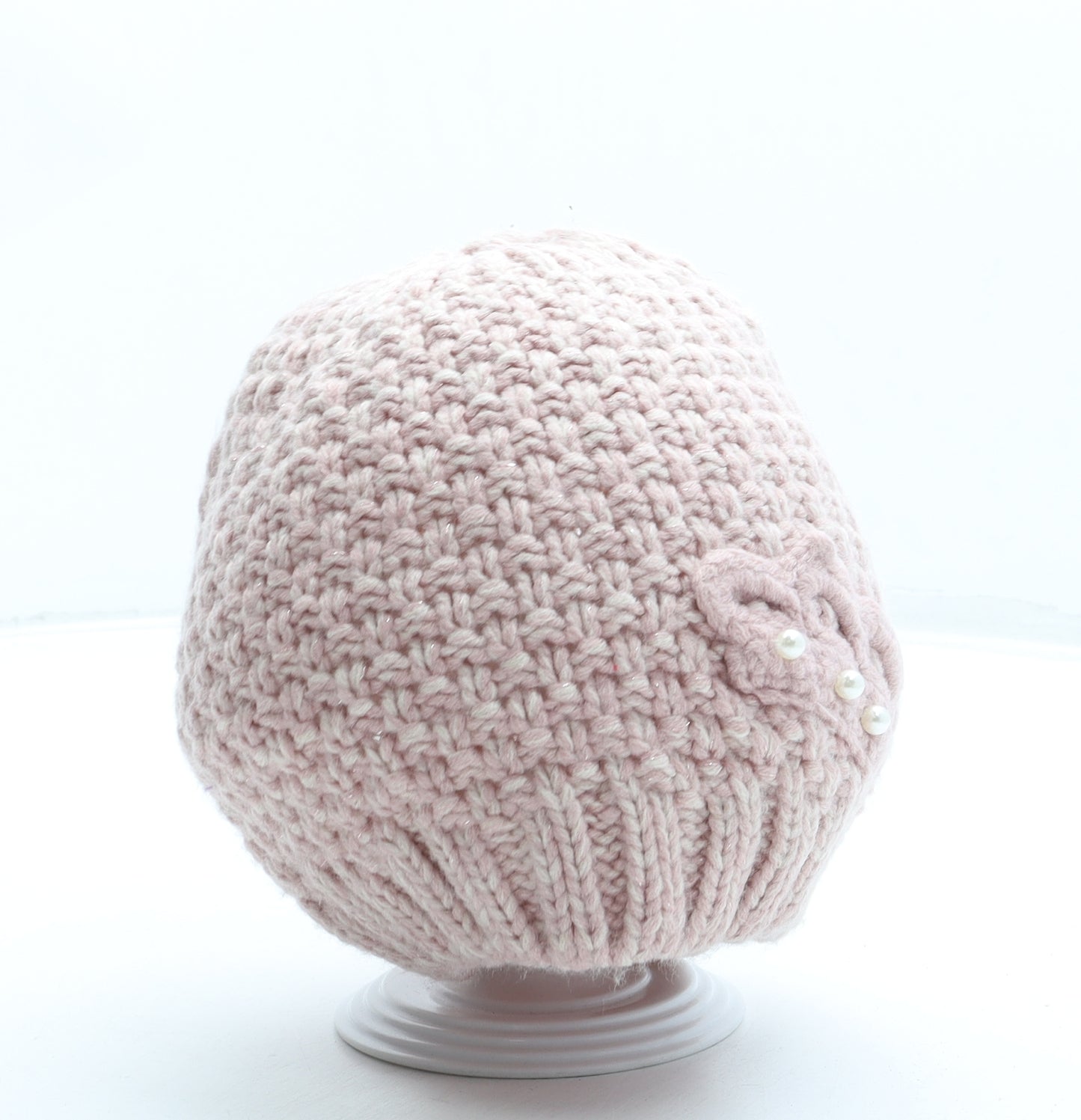 George Womens Pink Acrylic Beanie One Size