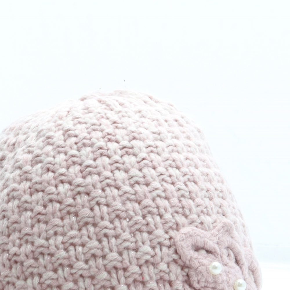George Womens Pink Acrylic Beanie One Size