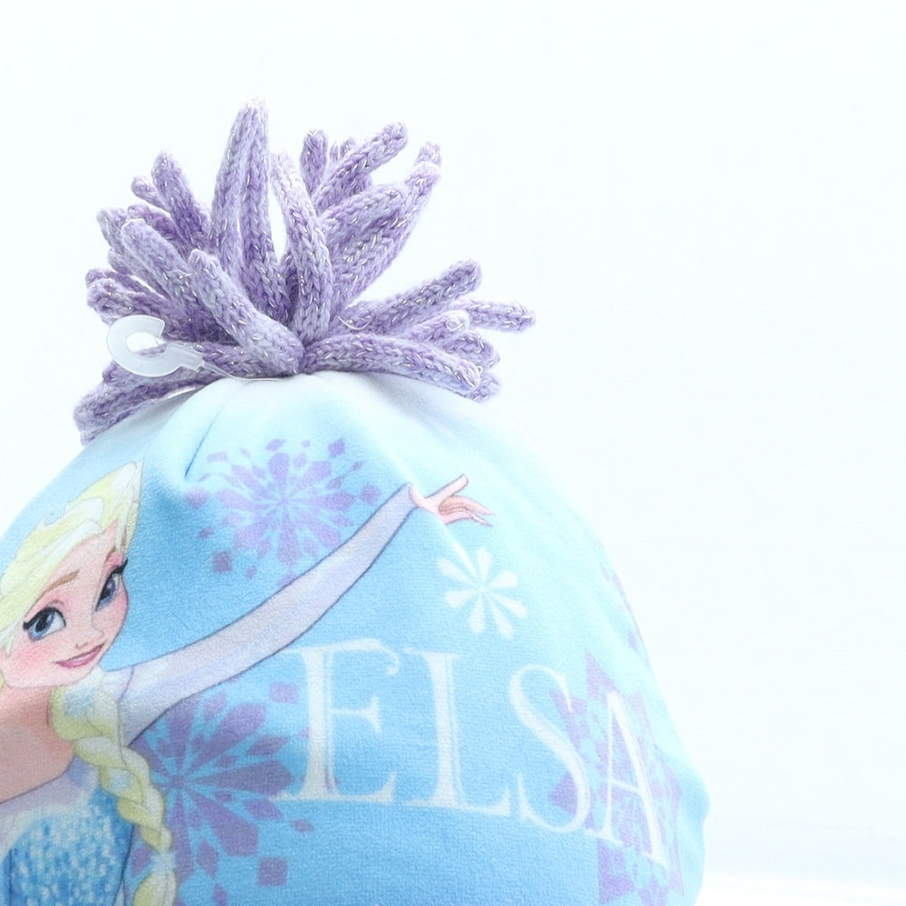 George Girls Purple Acrylic Bobble Hat One Size - Frozen