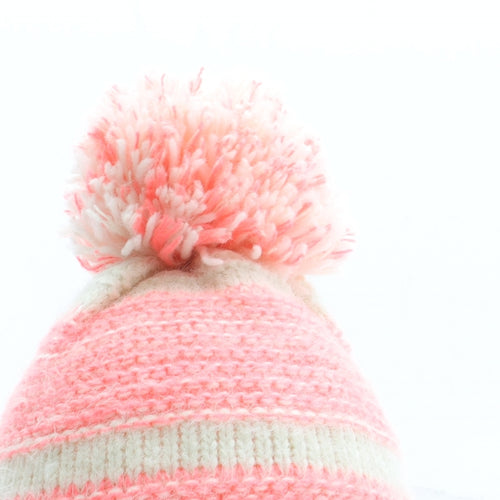 New Look Womens Pink Acrylic Bobble Hat One Size - Pom Pom
