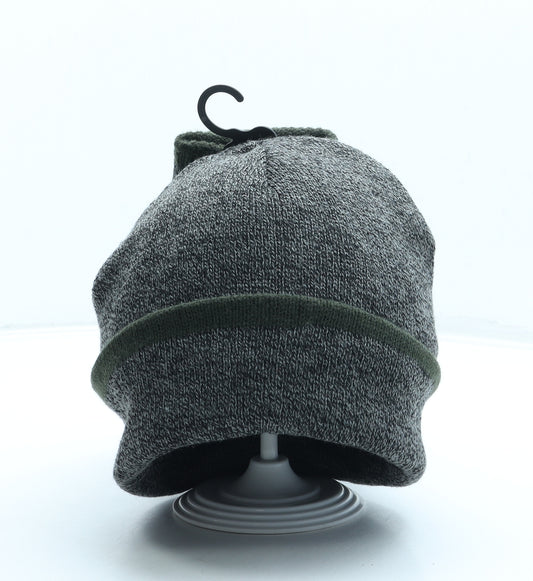 George Mens Grey Acrylic Beanie Size S - Gloves included