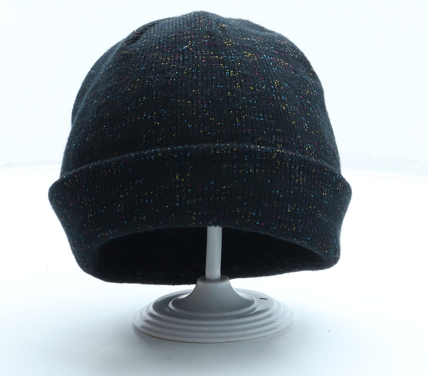 George Girls Black Acrylic Beanie One Size