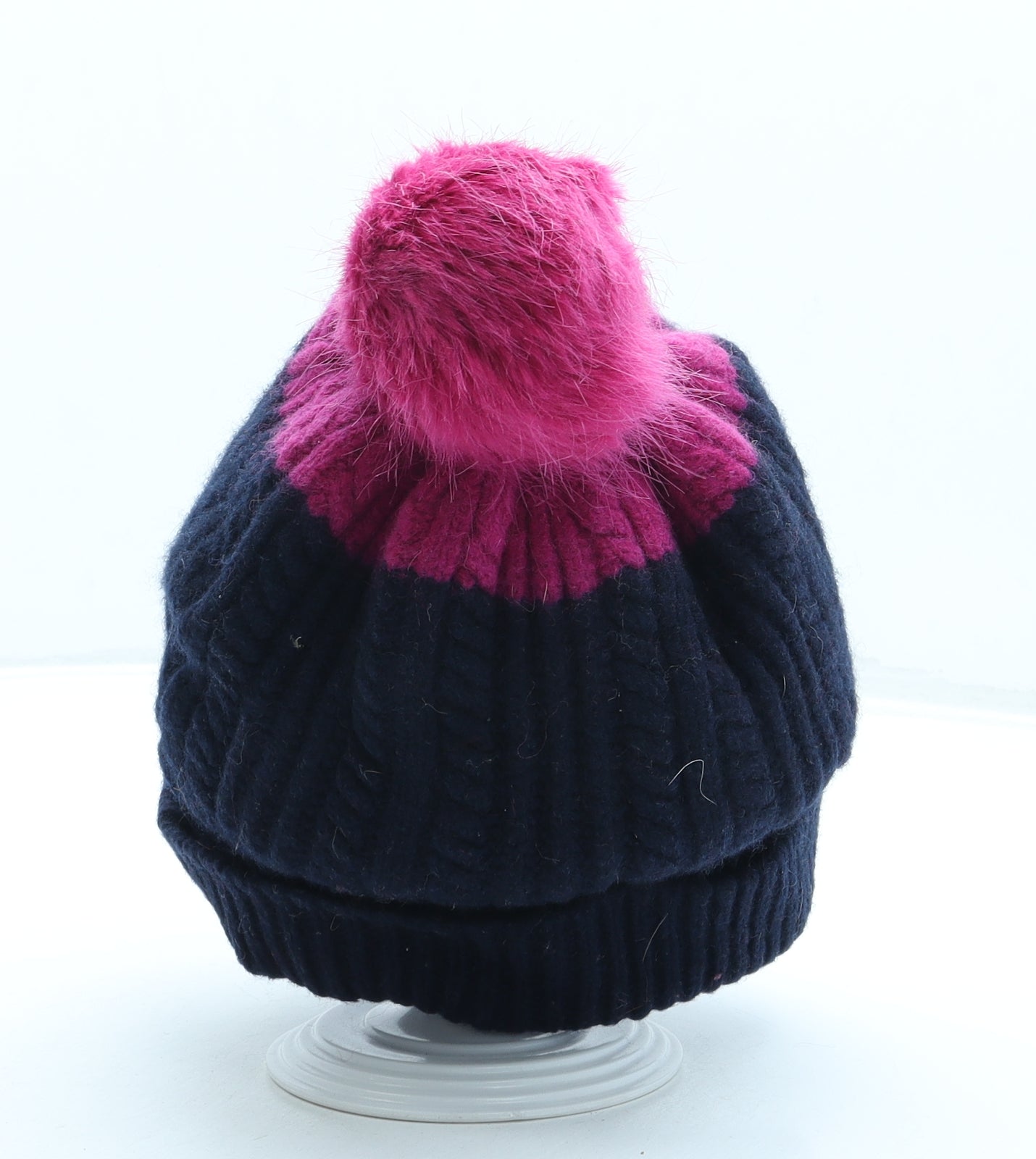 Joules Womens Blue Acrylic Bobble Hat One Size - Pom Pom