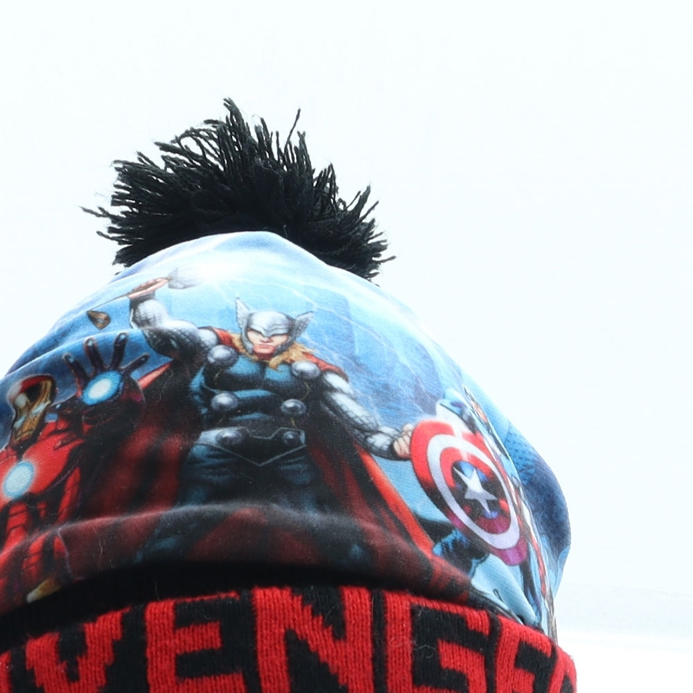 Avengers Boys Multicoloured Polyester Bobble Hat One Size - Pom Pom