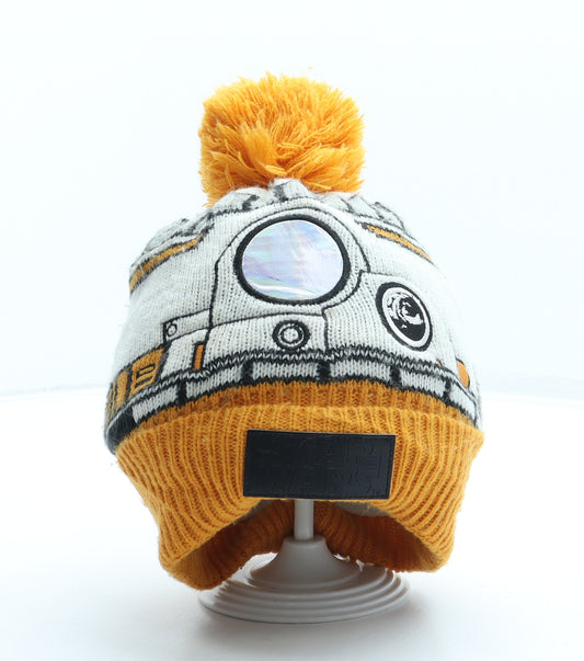 TU Boys Yellow Acrylic Bobble Hat One Size - Star Wars