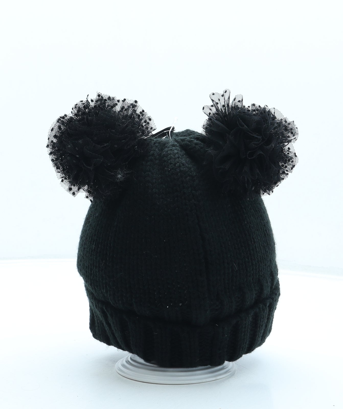 Dorothy Perkins Womens Black Acrylic Bobble Hat One Size