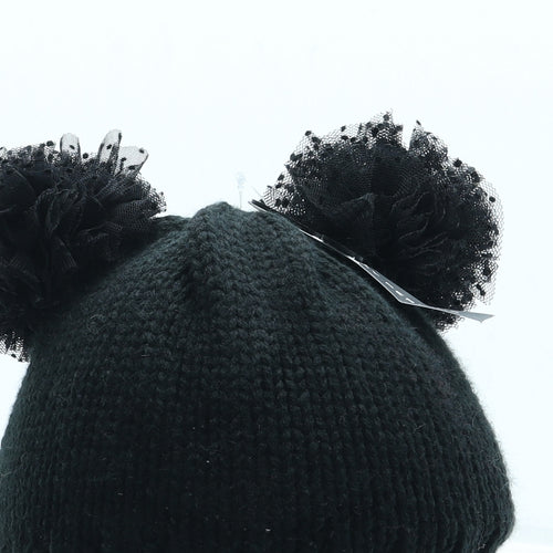 Dorothy Perkins Womens Black Acrylic Bobble Hat One Size