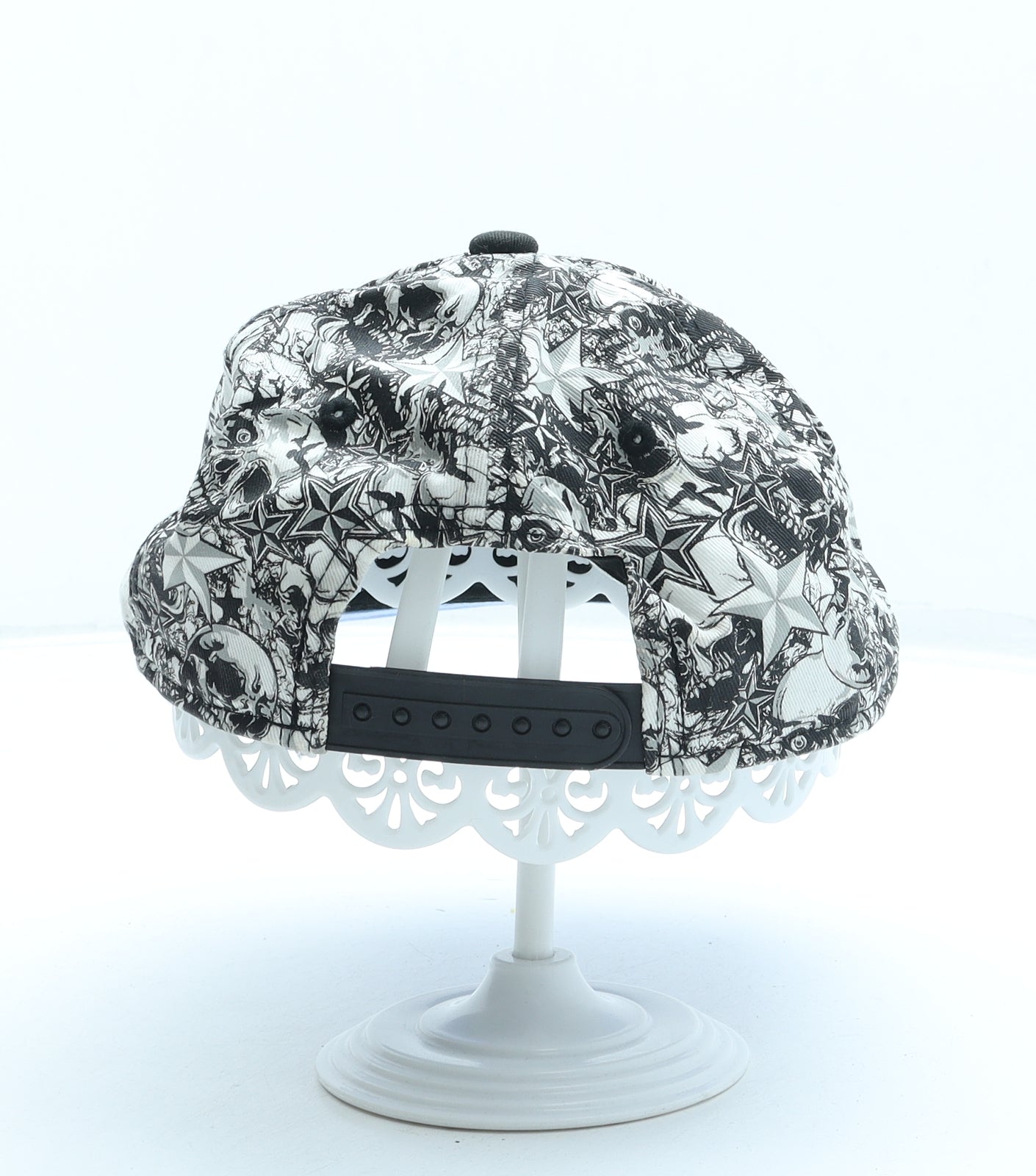 No Fear Boys Black Geometric Cotton Snapback One Size