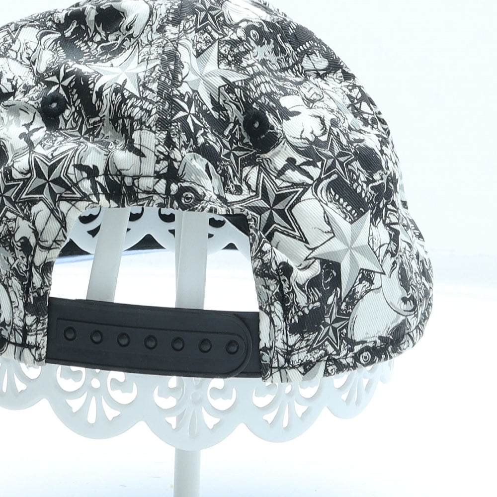 No Fear Boys Black Geometric Cotton Snapback One Size