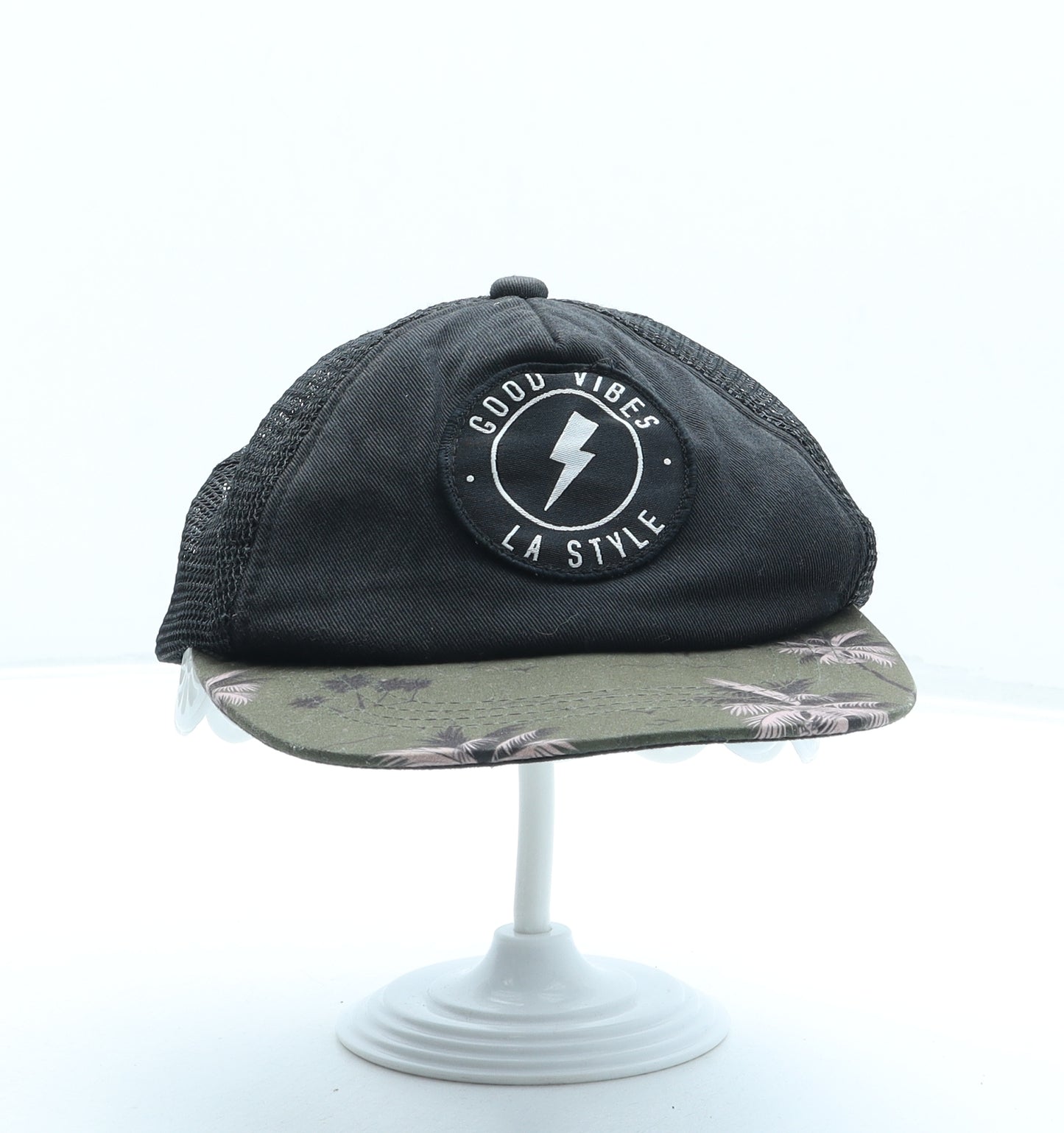 Primark Boys Black Floral Cotton Baseball Cap One Size - Good Vibes LA Style