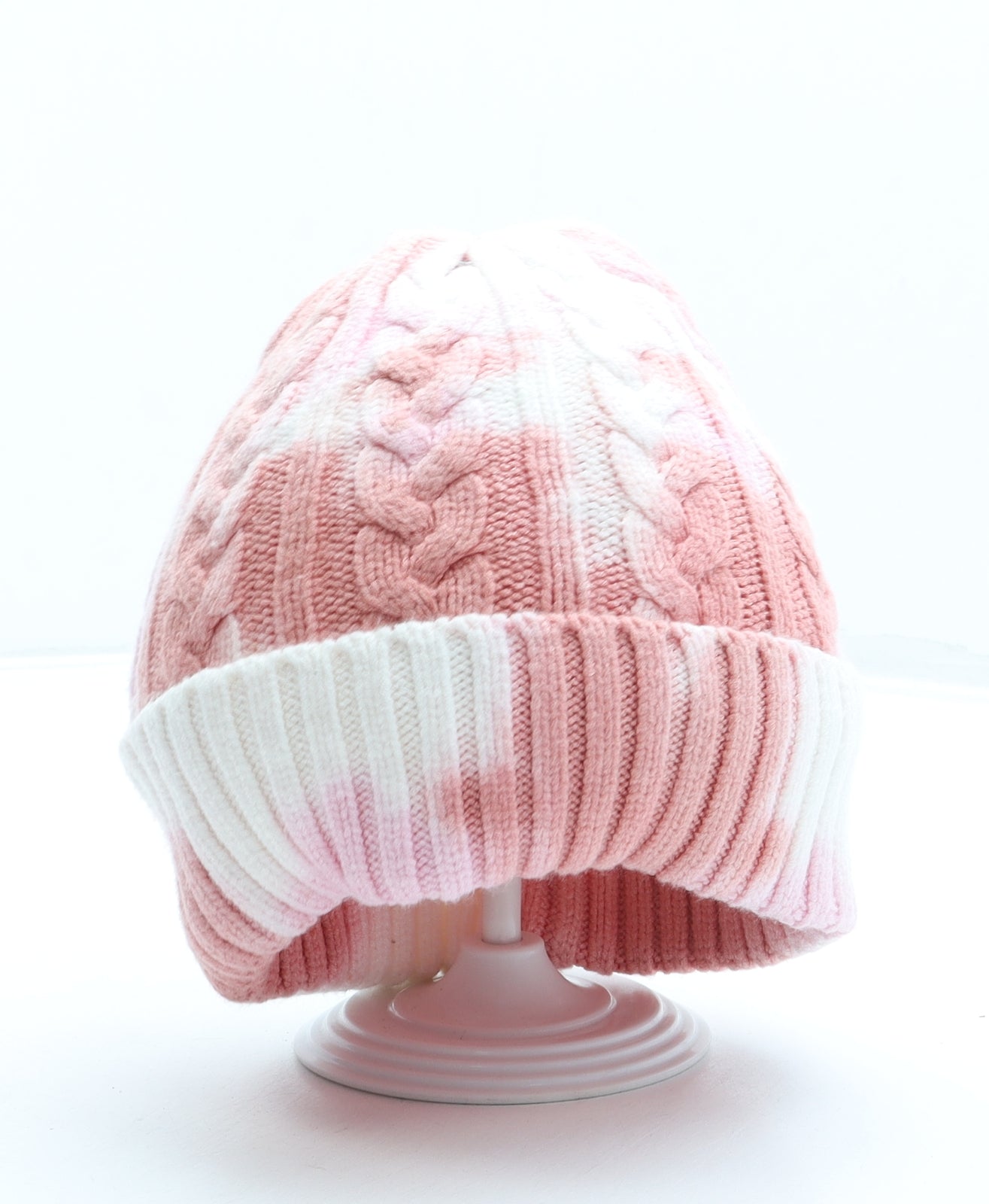 French Connection Womens Pink Acrylic Beanie One Size