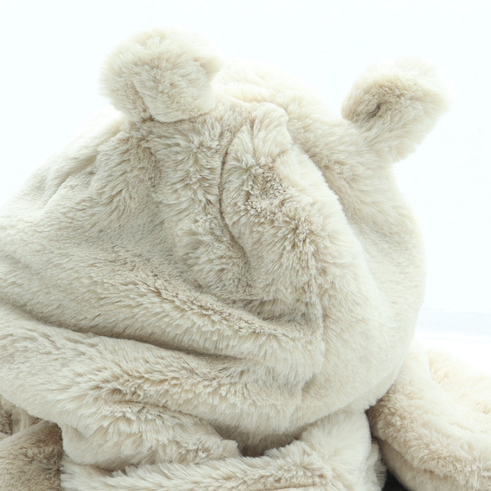 MANTARAY PRODUCTS Girls Beige Polyester Bonnet One Size - Bear Scarf Attached