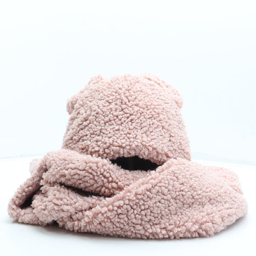 George Womens Pink Polyester Bonnet One Size - Bear ears