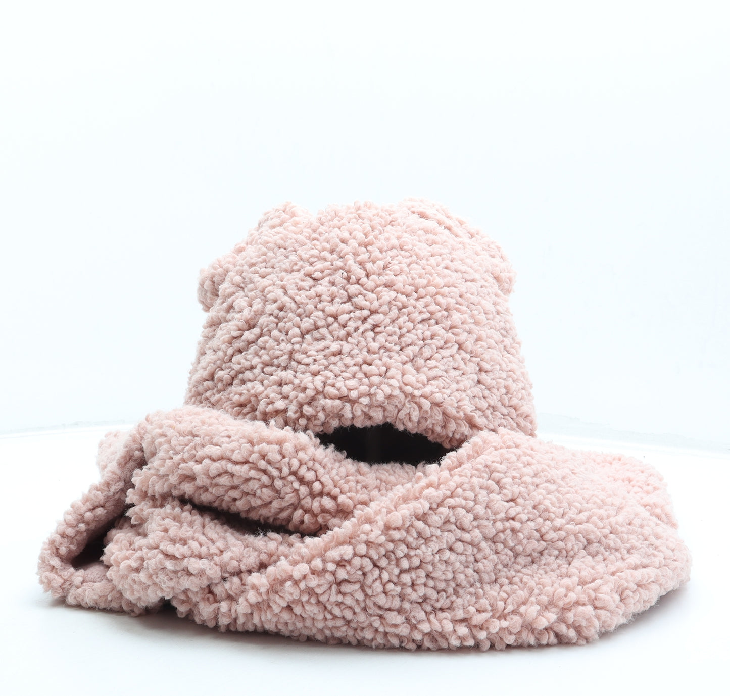 George Womens Pink Polyester Bonnet One Size - Bear ears
