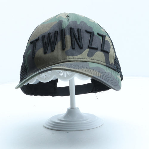 Twinzz Boys Green Camouflage Cotton Trucker Hat One Size