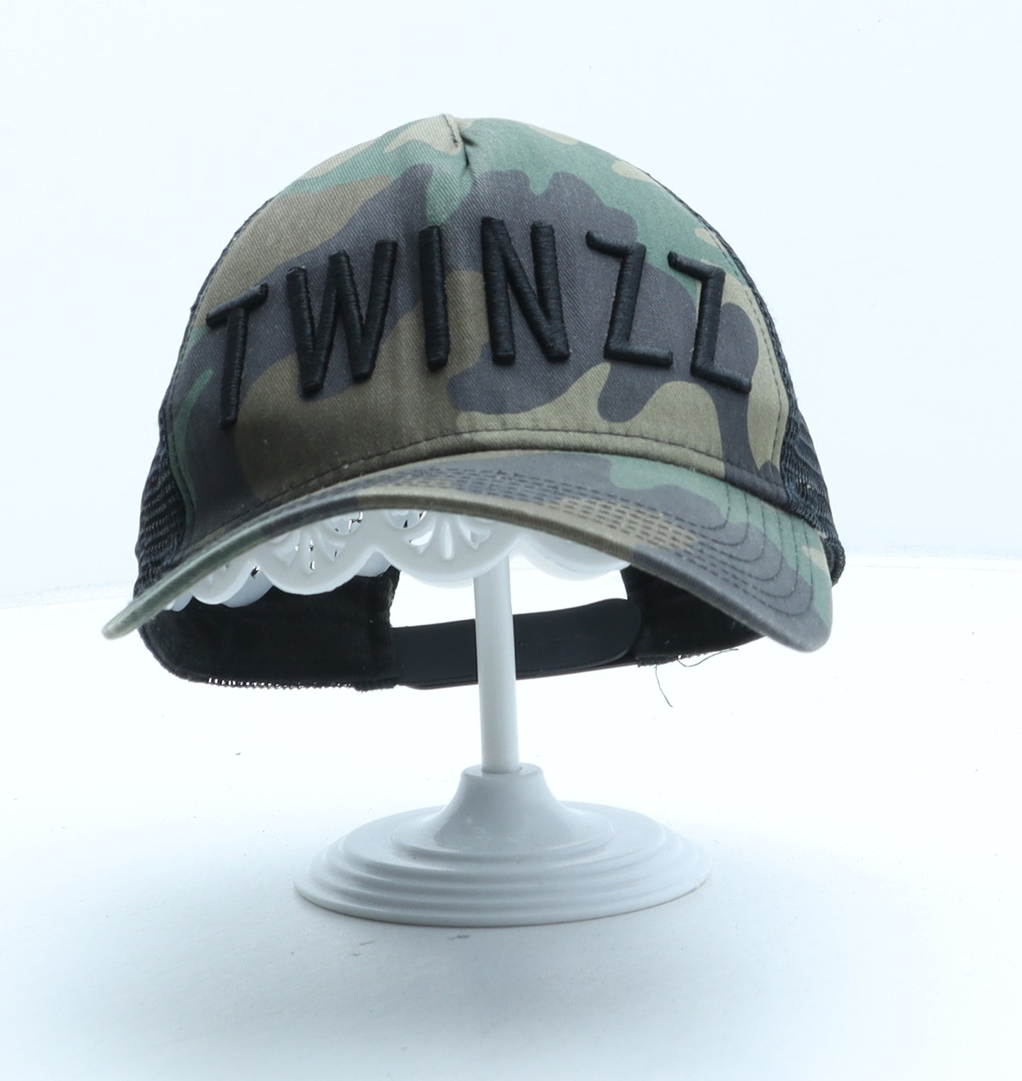 Twinzz Boys Green Camouflage Cotton Trucker Hat One Size