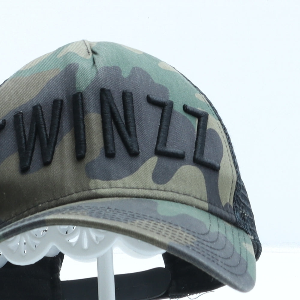 Twinzz Boys Green Camouflage Cotton Trucker Hat One Size