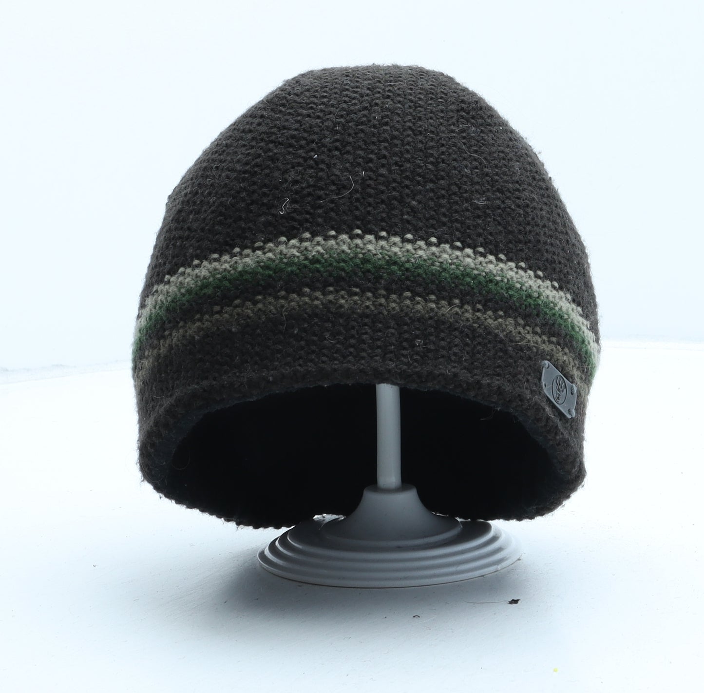 Fat Face Mens Brown Striped Acrylic Beanie One Size