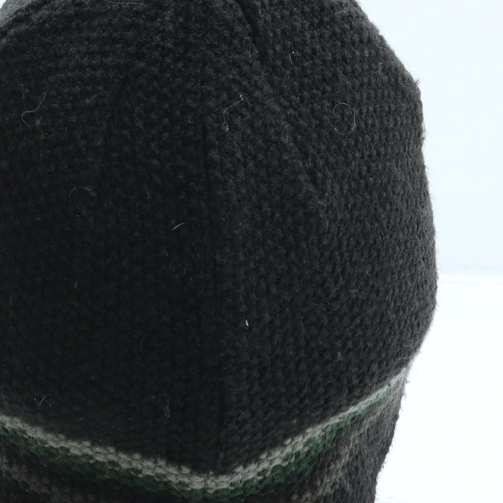 Fat Face Mens Brown Striped Acrylic Beanie One Size