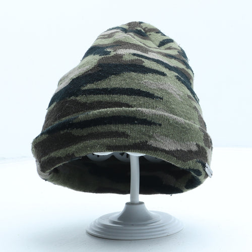 Firetrap Mens Green Camouflage Acrylic Beanie One Size